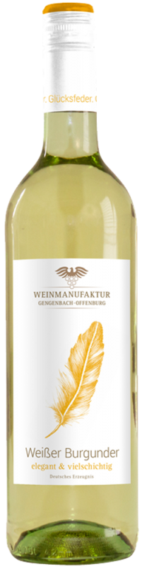 Gengenbacher  Glücksfeder  Weißburgunder Qualitätswein feinherb 